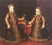 Sofonisba Anguissola Infantas Isabella Clara Eugenia and Catalina Micaela Spain oil painting artist
